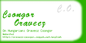 csongor oravecz business card